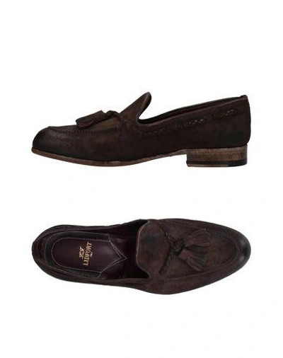 Shop Lidfort Loafers In Dark Brown
