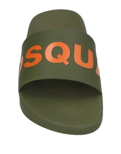 Shop Dsquared2 Sandals In Military Green