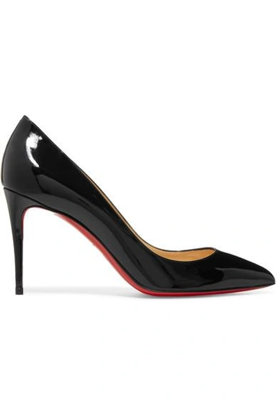 Shop Christian Louboutin Pigalle Follies 85 Patent-leather Pumps In Black