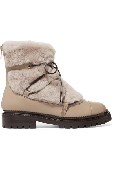 jimmy choo shearling boots