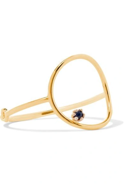 Shop Sarah & Sebastian Stone Bubble 14-karat Gold Sapphire Ring