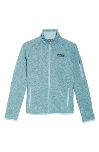 Shop Patagonia 'better Sweater' Jacket In Tubular Blue W/ Crevasse Blue
