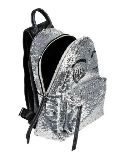 Shop Chiara Ferragni Backpacks & Fanny Packs In Silver