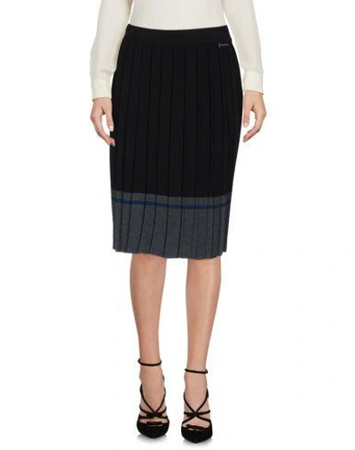 Shop Alessandro Dell'acqua Knee Length Skirts In Black