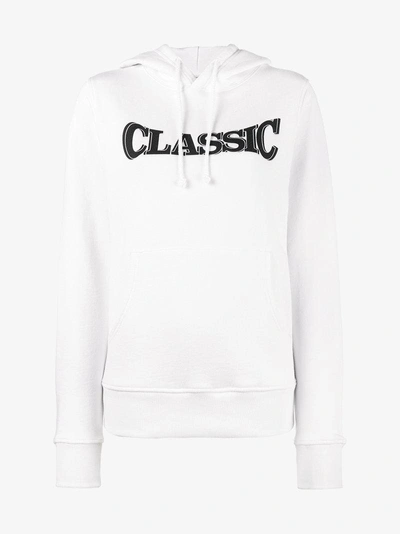 Shop Ashley Williams Classic Hoodie With Rear Print In White
