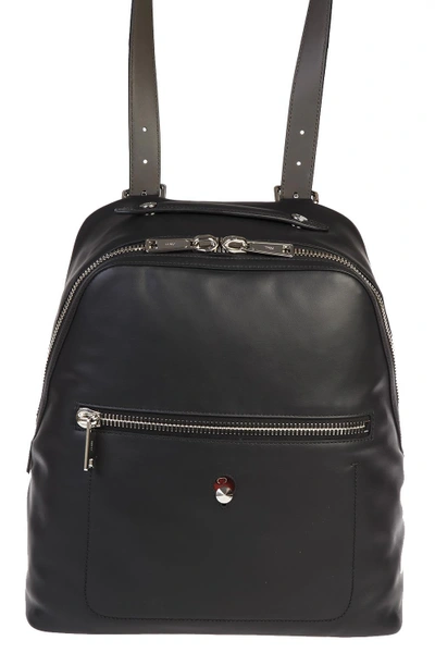 Shop Fendi Calf Leather Backpack In Black