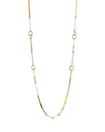 Shop Stephanie Kantis Striped Necklace, 38 In Gold/silver