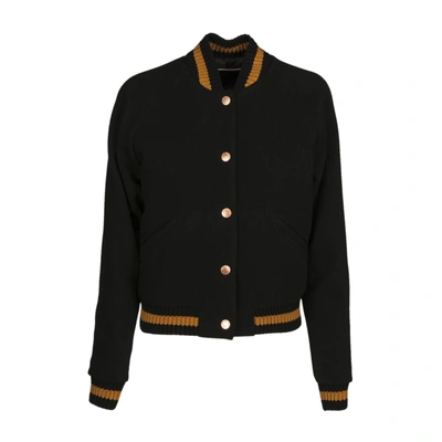 Shop See By Chloé Cropped Bomber Jacket In Black