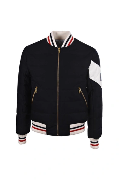 Shop Moncler Classic Bomber In Blue