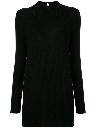 Shop Gvgv Mandarin Collar Ribbed Sweater