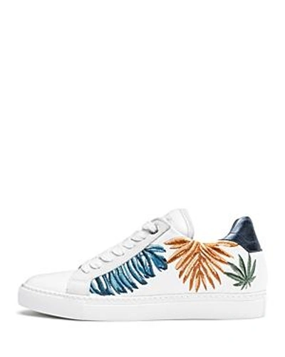 Shop Zadig & Voltaire Women's Jungle Brod Leather Sneakers In White
