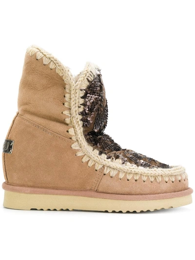 Shop Mou Sequinned Winter Boots