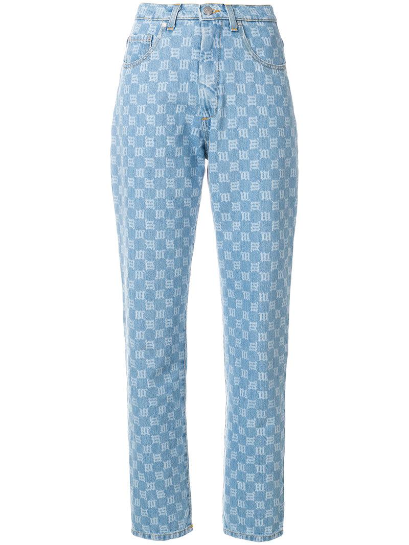 patterned jeans