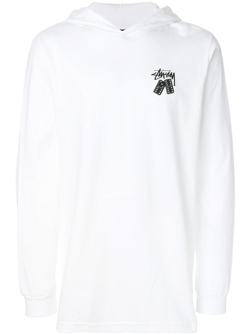 Stussy Domino S Logo Print Sweatshirt Modesens