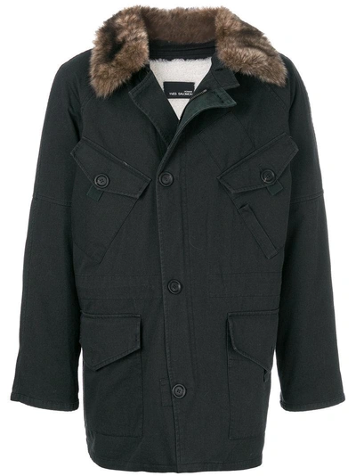 Shop Yves Salomon Pocket Front Parka Coat