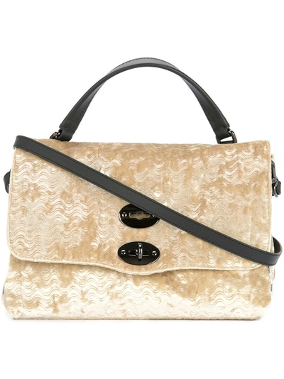 Shop Zanellato Textured Stud Shoulder Bag