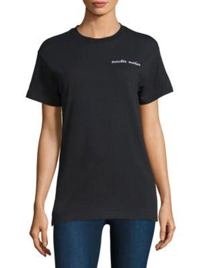 Shop Double Trouble Trouble Maker Tee In Black