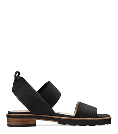 Shop Stuart Weitzman The Topical Sandal In Black Suede