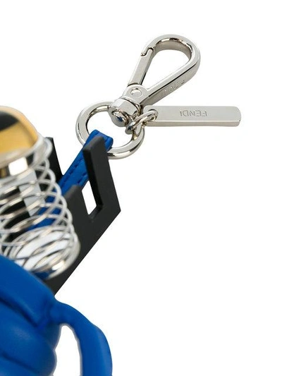 Shop Fendi Appliqué Bag Charm - Blue