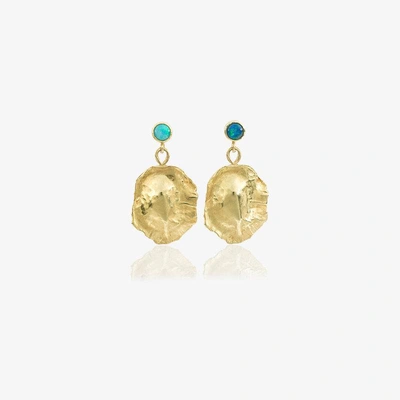 Shop Orit Elhanati Ocean Shield Opal Earrings In Multicolour
