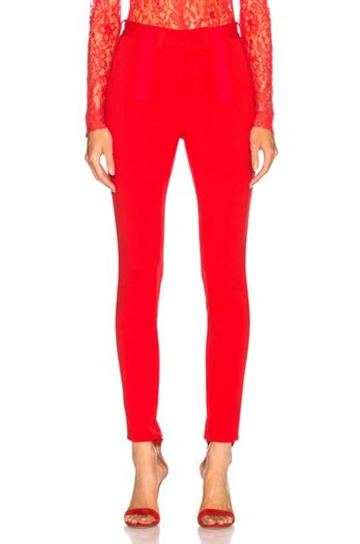 Shop Givenchy High Waisted Leggings In Red
