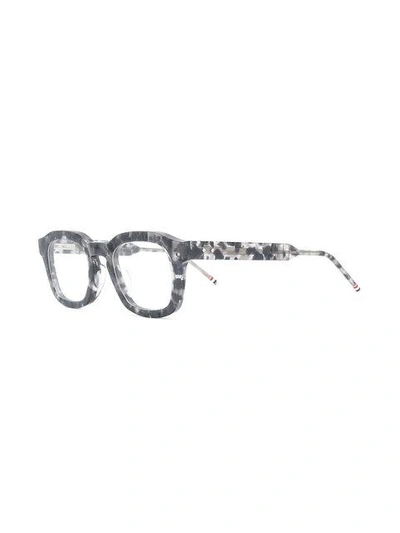 Shop Thom Browne Eyewear Brille In Schildpattoptik - Grau