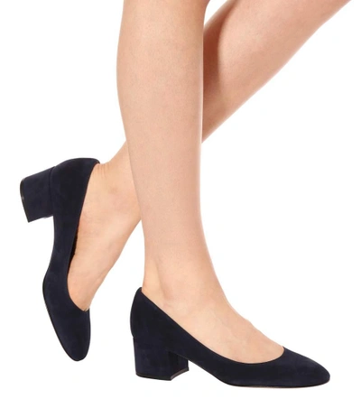 Shop Gianvito Rossi Exclusive To Mytheresa.com – Linda 45 Suede Pumps In Blue