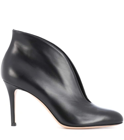 Shop Gianvito Rossi Exclusive To Mytheresa.com - Vamp 85 Leather Ankle Boots In Black