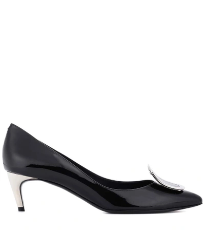 Shop Roger Vivier Sexy Choc Patent Leather Pumps In Black