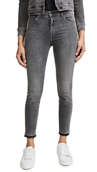 Shop J Brand Alana High Rise Crop Skinny Jeans In Earl Grey