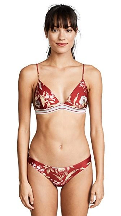 Shop Zimmermann Corsair Elastic Bikini Top In Washed Iris