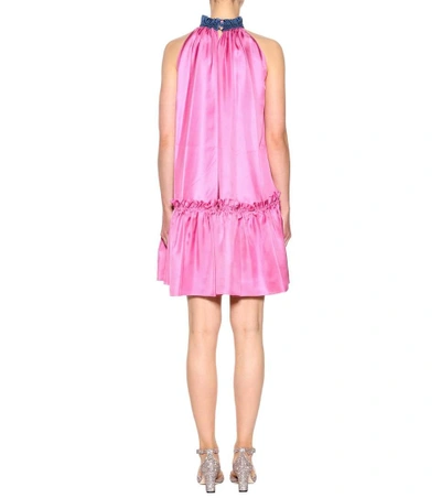 Shop Roksanda Elva Silk-twill Dress In Pink