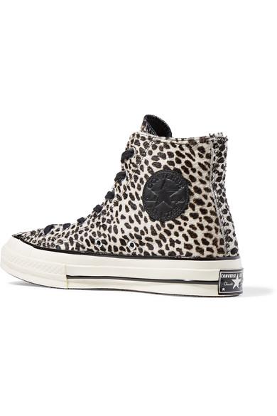 converse leopard pony hair