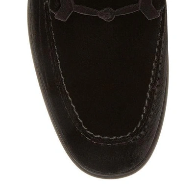 Shop Jimmy Choo Marti/f Black Velvet Loafers