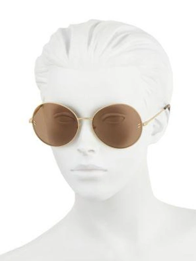 Shop Stella Mccartney Round Metal Sunglasses In Gold