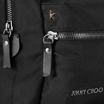 Shop Jimmy Choo Reed Black  Canvas Backpack