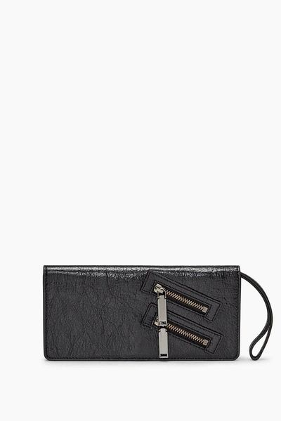 Shop Rebecca Minkoff Long Snap Wallet In Black