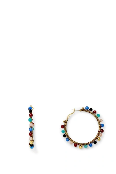 Shop Rebecca Minkoff Morocco Hoop Earrings In Bright Multi
