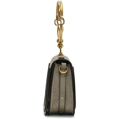 Shop Chloé Chloe Grey Small Nile Bracelet Bag In 23w Motgrey