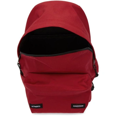 Shop Vetements Red Eastpak Edition Tourist Convertible Backpack