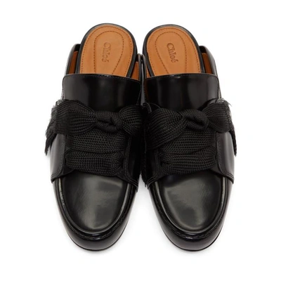 Shop Chloé Black Harper Slippers