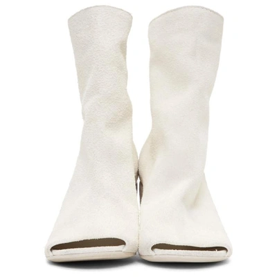 Shop Marsèll Marsell White Suede Mabo Sand Boots In 1511 Bianco