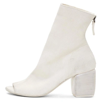 Shop Marsèll Marsell White Suede Mabo Sand Boots In 1511 Bianco