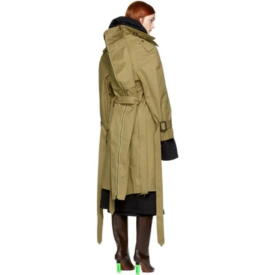 Shop Vetements Beige Mackintosh Edition Parisienne Shrunk Oversized Trench Coat