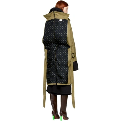Shop Vetements Beige Mackintosh Edition Parisienne Shrunk Oversized Trench Coat