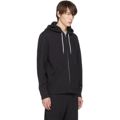 Shop Rag & Bone Black Standard Issue Zip Hoodie