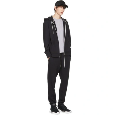 Shop Rag & Bone Black Standard Issue Zip Hoodie