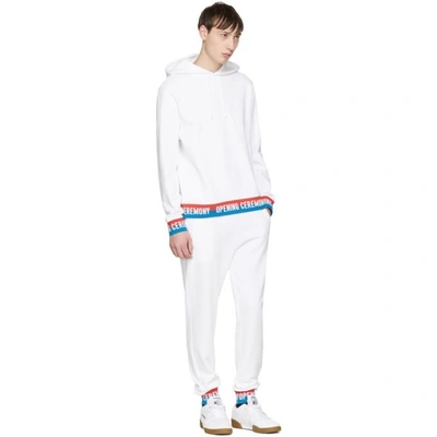 Shop Opening Ceremony White Elastic Logo Lounge Pants