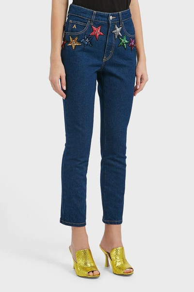 Shop Attico Tati Embellished Jeans