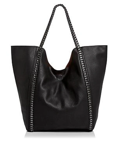 Shop Street Level Chain Link Trim Large Tote In Black/silver